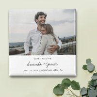 Einfaches modernes Foto Hochzeit retten den Date K