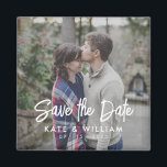 Einfaches modernes Foto Hochzeit rettet das Datum Magnet<br><div class="desc">Ein einfaches modernes Foto speichert den Datums-Magneten. Personalisieren Sie dieses minimalistische Design,  um Ihre persönlichen Daten und Nachricht zu haben.</div>