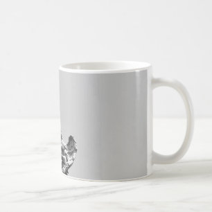 Einfaches, modernes Foto mit Möwen auf der Statue Kaffeetasse