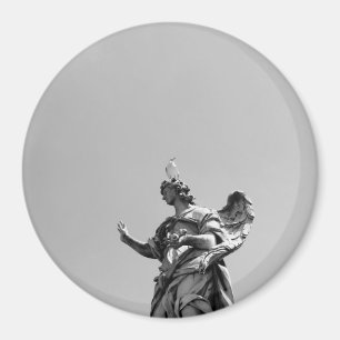 Einfaches, modernes Foto mit Möwen auf der Statue Magnet