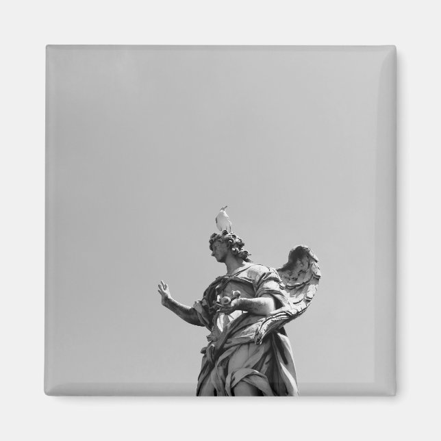 Einfaches, modernes Foto mit Möwen auf der Statue Magnet (Vorne)