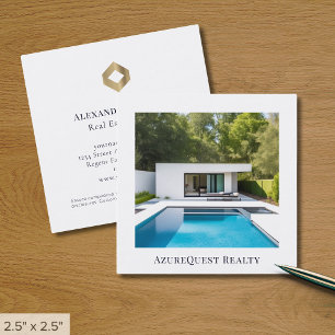 Einfaches modernes Foto Quadratische Visitenkarte