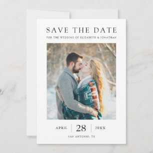 Einfaches, modernes Foto Save the Date einladen