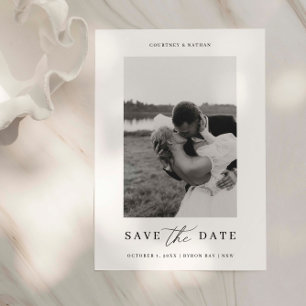 Einfaches Modernes Foto Save the Date Einladung