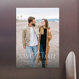 Einfaches, modernes Foto Save the Date Magneteinladung