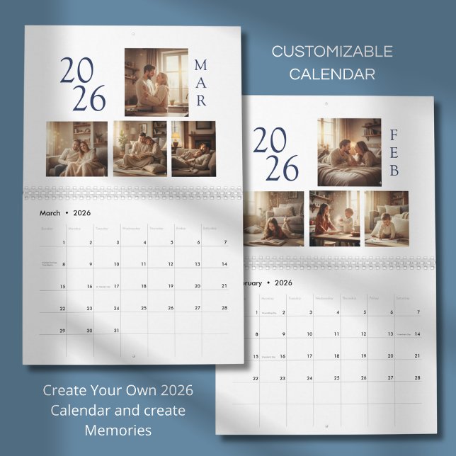Einfaches modernes Fotodesign Kalender (Von Creator hochgeladen)