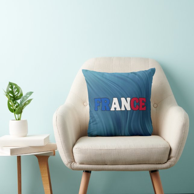 Einfaches, modernes französisches Flag-Apparel Kissen (Stuhl )