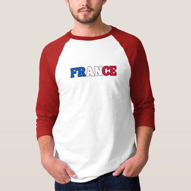 Einfaches, modernes französisches Flag-Apparel T-Shirt (Vorderseite)