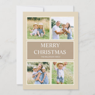 Einfaches modernes Frohe Weihnachten 4 Familienfot