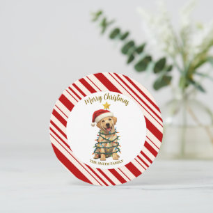 Einfaches modernes frohe Weihnachten  Lab Welpenhu Einladung
