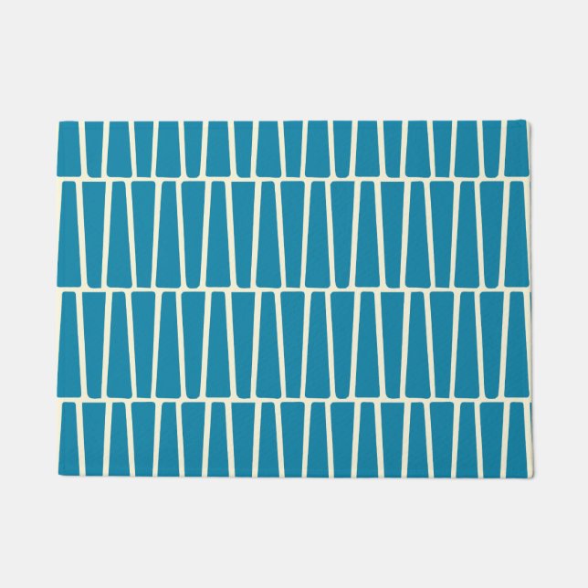 Einfaches modernes geometrisches, gelbes Muster Fußmatte (Vorderseite)
