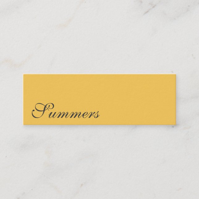 Einfaches modernes Goldschwarzes Mini Visitenkarte (Vorderseite)