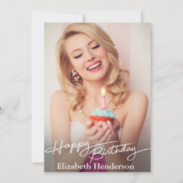 Einfaches modernes Happy Birthday Foto Karte