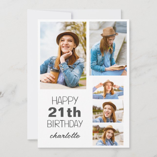 Einfaches, modernes Happy Birthday Stilvoll jedes  Karte (Vorderseite)