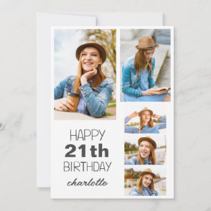 Einfaches, modernes Happy Birthday Stilvoll jedes  Karte