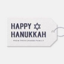 Einfaches modernes Happy Hanukkah mit Star von Dav