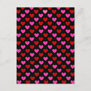 Einfaches modernes Herzmuster Postkarte