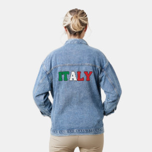 Einfaches, modernes italienisches Flag-Apparel Jeansjacke