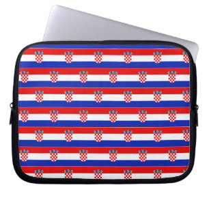 Einfaches, modernes kroatisches Flag-Apparel Laptopschutzhülle