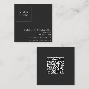 Einfaches modernes minimales professionelles Logo Quadratische Visitenkarte
