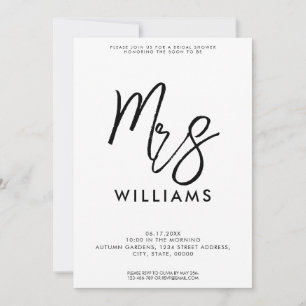 Einfaches modernes Minimalistisches Brautparty Einladung