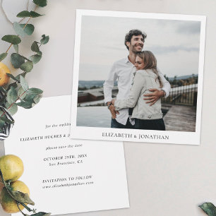 Einfaches modernes Minimalistisches Foto Save The Date