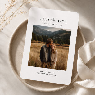 Einfaches modernes minimalistisches Foto Save-the- Save The Date