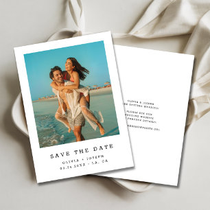 Einfaches, modernes Minimalistisches Foto von Wedd Save The Date
