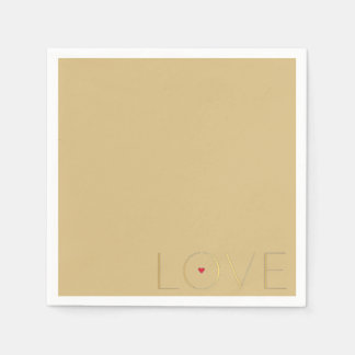 Einfaches modernes minimalistisches LIEBE-Papier ` Serviette