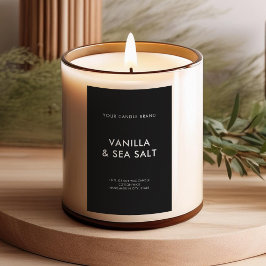 Einfaches, modernes Minimalistisches Schwarzes Ker Lebensmitteletikett