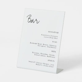 Einfaches, modernes Minimalistisches Script-Hochze Sockelschild