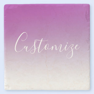 Einfaches modernes minimalistisches violettes Ombr Steinuntersetzer