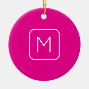 Einfaches & modernes Monogramm Anfangsbuchstabe Keramik Ornament