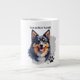 Einfaches modernes Namens- und Fotodesign für Haus Jumbo-Tasse