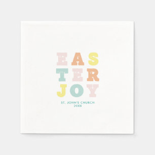Einfaches, modernes Pastell-Ostern Serviette