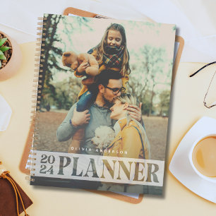 Einfaches modernes Personalisiertes Foto Overlay Planer