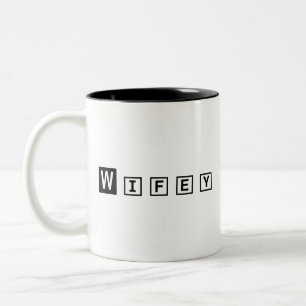einfaches, modernes personalisiertes Geschenk für  Zweifarbige Tasse