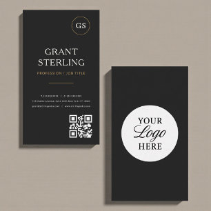 Einfaches modernes QR-Code-Logo Professionell Visitenkarte