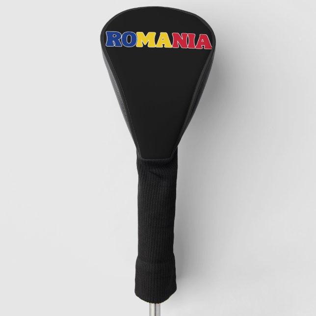 Einfaches, modernes rumänisches Flag-Bekleid Golf Headcover (Vorderseite)