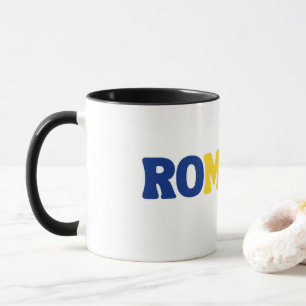 Einfaches, modernes rumänisches Flag-Bekleid Tasse