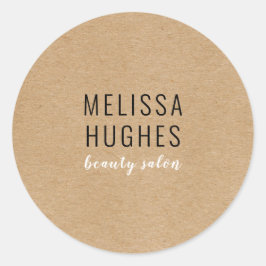 Einfaches, modernes Rustikal Runder Aufkleber