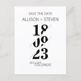 Einfaches, modernes Save the Date Design Postkarte