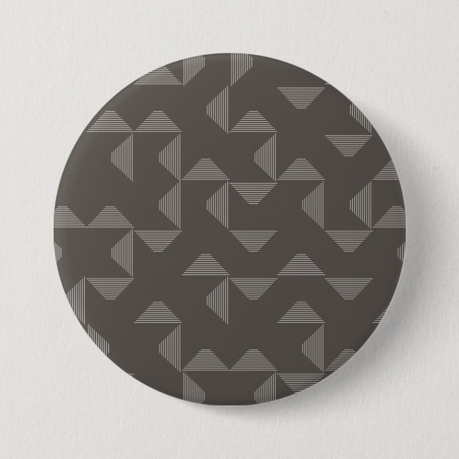 Einfaches, modernes, trendiges geometrisches Muste Button (Vorderseite)