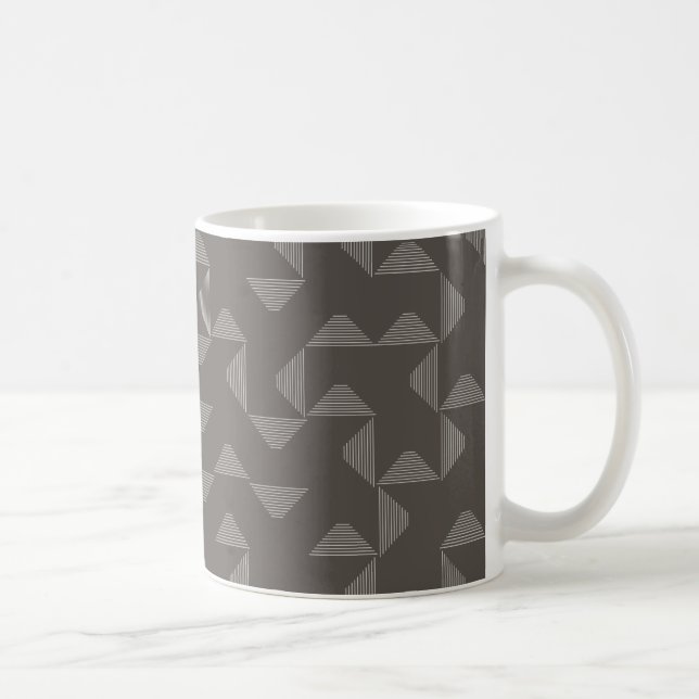 Einfaches, modernes, trendiges geometrisches Muste Kaffeetasse (Rechts)
