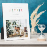 Einfaches modernes WeihnachtsFoto | Feierlicher Ur Fotoplatte<br><div class="desc">Einfaches modernes WeihnachtsFoto | Feierlicher Urlaub</div>