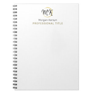 Einfaches, modernes, weißes, elegantes Template Mo Notizblock