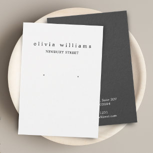 Einfaches modernes weißes Ohrring-Display-Kärtchen