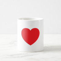 Einfaches modernes weißes rotes Herz Grafik