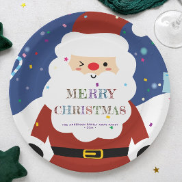 Einfaches modernes Whimsisches Niedliches Weihnach Pappteller