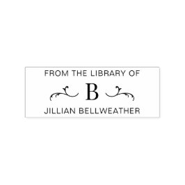 Einfaches Monogramm-Anfangsbuch Gummistempel